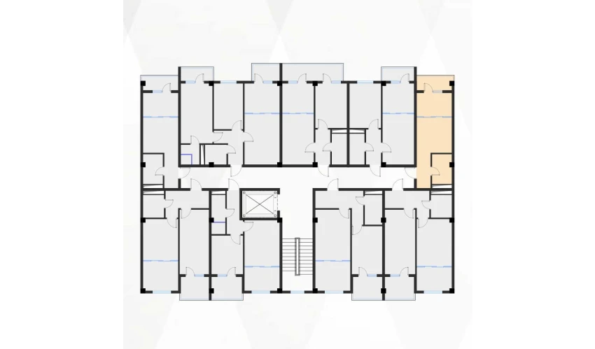 1-xonali xonadon 27.25 m²  4/7 qavat | Bochka Resort Turar-joy majmuasi