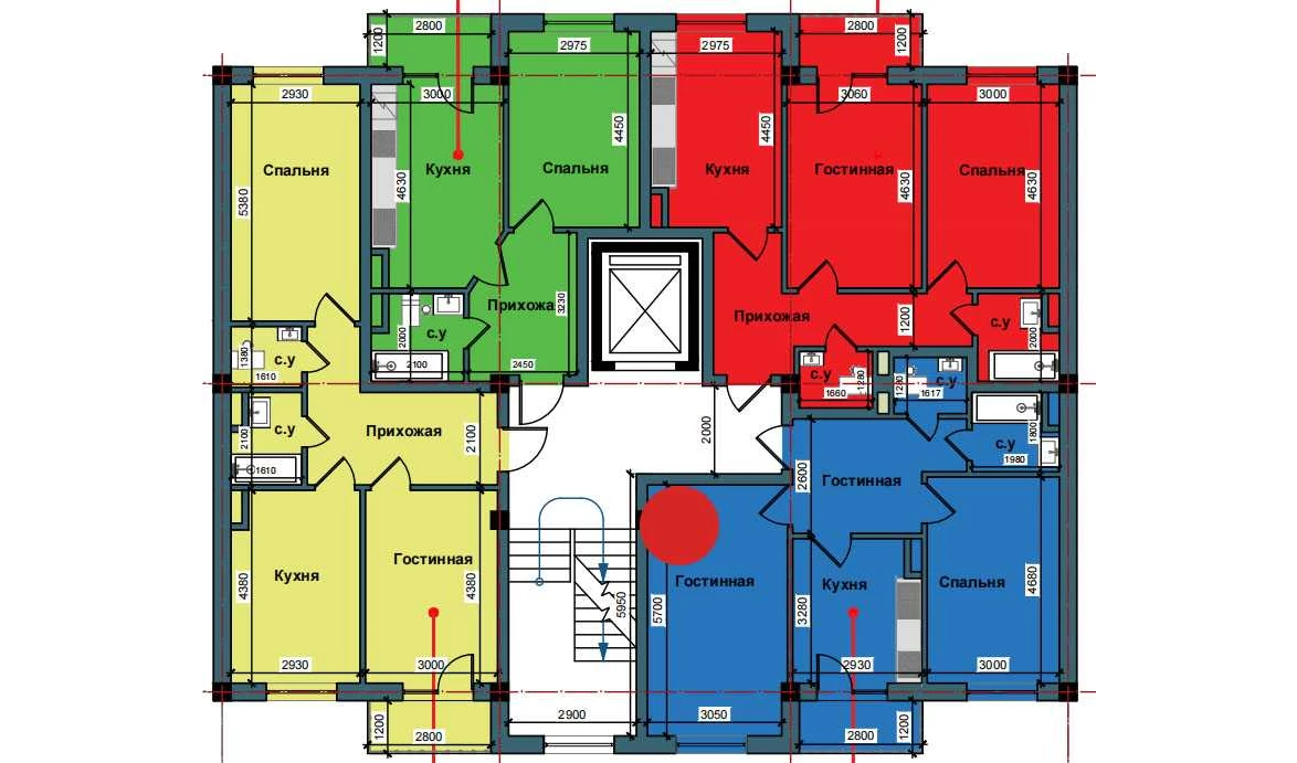 2-комн. квартира 61.2 м²  6/9 этаж | Жилой комплекс NUR BARAKA