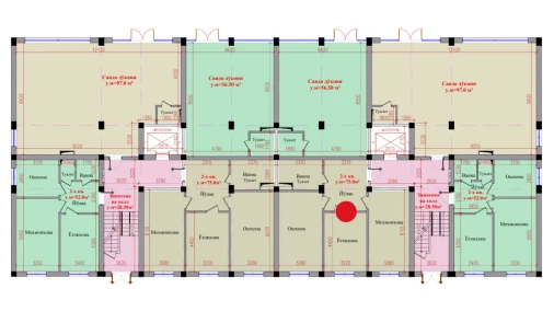 2-комнатная квартира 75 м²  1/8 этаж | Жилой комплекс Saxro