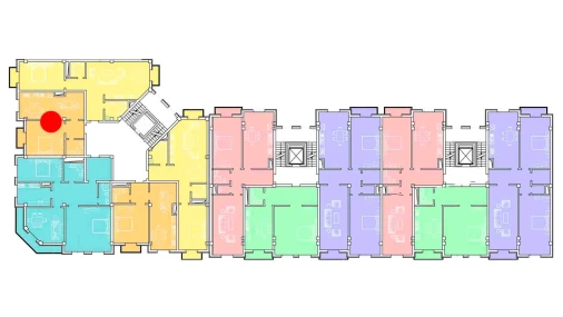 3-xonali xonadon 65.72 m²  6/8 qavat | Ziynat Capital Turar-joy majmuasi