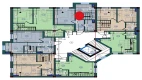 1-xonali xonadon 75.6 m²  7/7 qavat | Bristol Turar-joy majmuasi