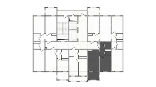 1-xonali xonadon 40.2 m²  4/16 qavat | JOMIY RESIDENCE Turar-joy majmuasi