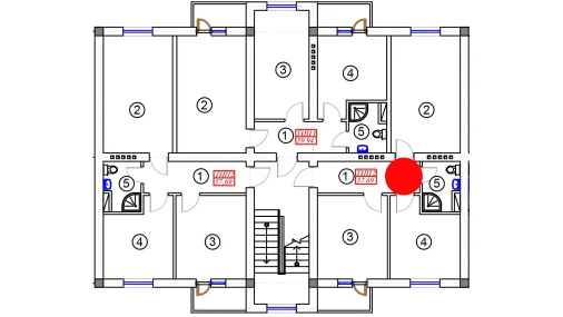 2-xonali xonadon 57.69 m²  4/5 qavat | BATOSH Turar-joy majmuasi