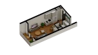 1-комн. квартира 23.39 м²  1/7 этаж | Жилой комплекс TUSHLAR VODIYSI