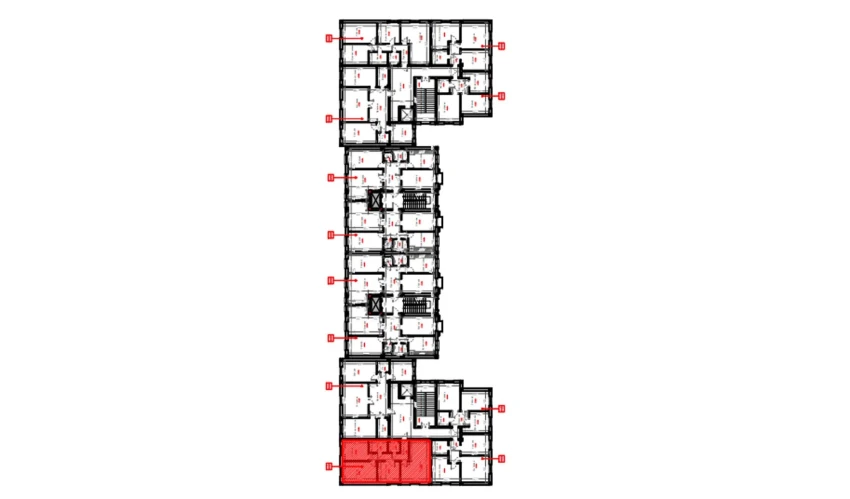 3-xonali xonadon 80.3 m²  2/9 qavat | FIDOKOR Turar-joy majmuasi