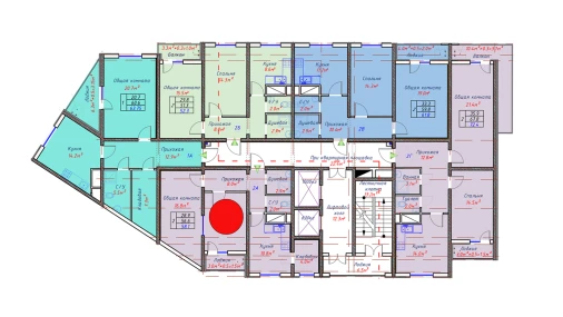 2-комнатная квартира 58.1 м²  9/16 этаж | Жилой комплекс TRINITY