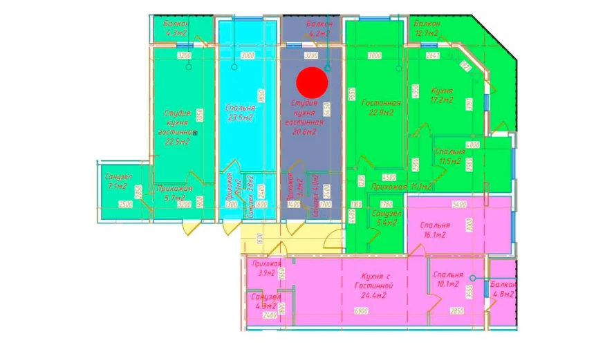 1-комн. квартира 32.1 м² 10/16 этаж | Жилой комплекс DO'MBIROBOD RESIDENCE 1-комн. квартира 32.1 м² 10/16 этаж | Жилой комплекс DO'MBIROBOD RESIDENCE