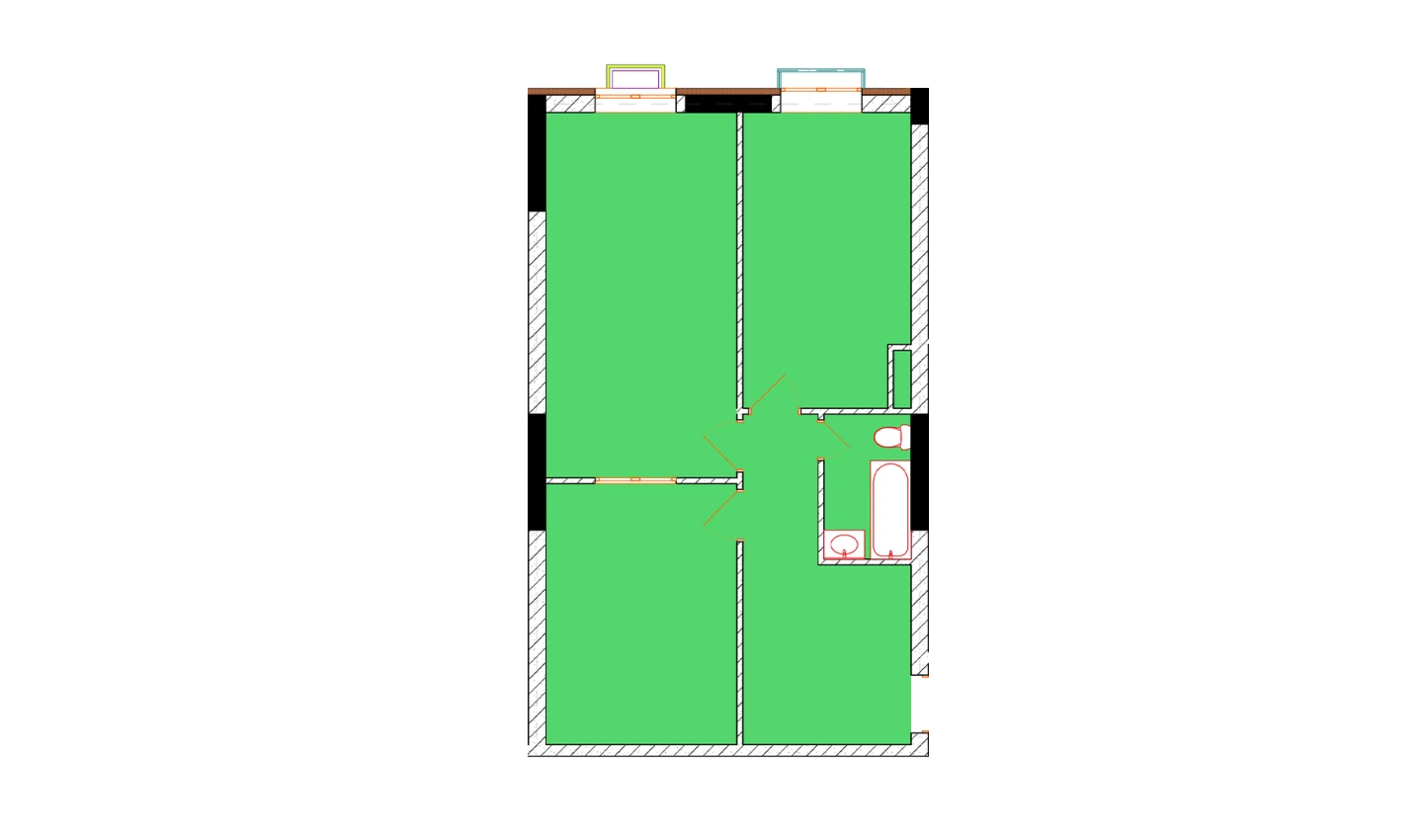 2-комн. квартира 68.7 м²  6/9 этаж | Жилой комплекс Uchtepa Avenue