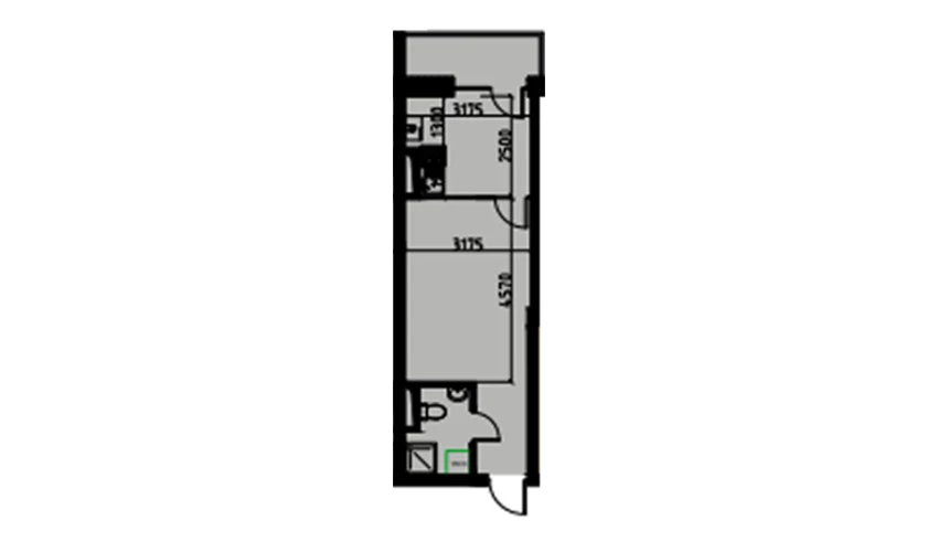 1-комн. квартира 29.24 м²  7/10 этаж | Жилой комплекс YANGIOBOD RESIDENCE