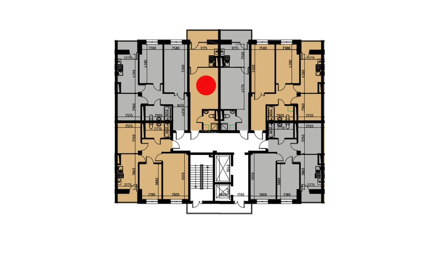 1-комн. квартира 29.24 м²  8/10 этаж | Жилой комплекс YANGIOBOD RESIDENCE