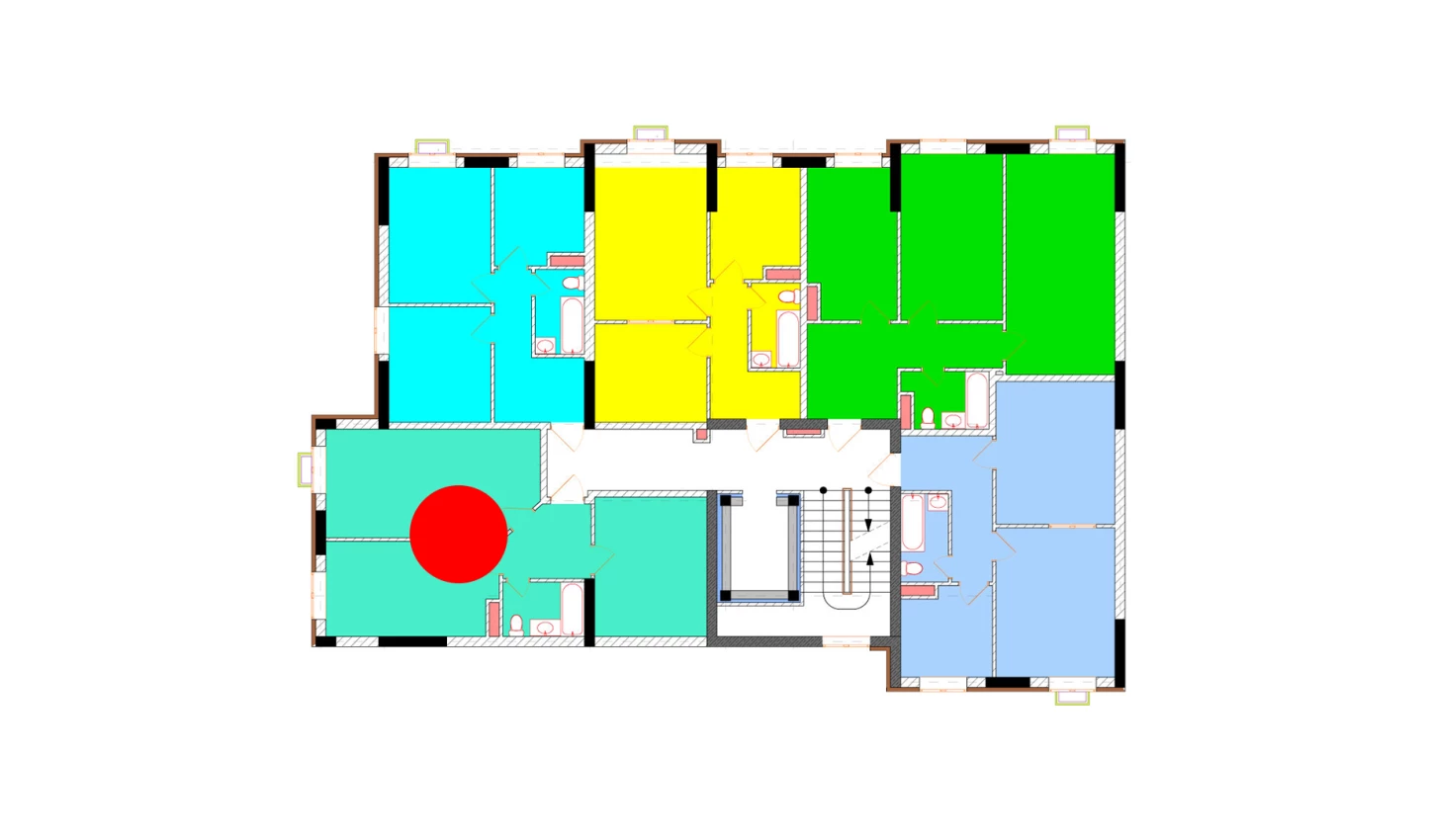 2-xonali xonadon 57.3 m²  9/9 qavat | Uchtepa Avenue Turar-joy majmuasi