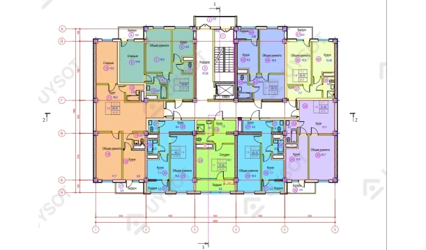 1-комнатная квартира 38.35 м²  3/9 этаж | Жилой комплекс Oltintepa