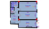 2-комн. квартира 66.18 м²  8/10 этаж | Жилой комплекс Ko'kcha-Oqtepa