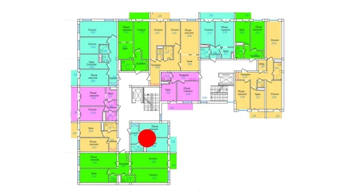 1-xonali xonadon 36.46 m²  9/9 qavat | PROVANS Turar-joy majmuasi