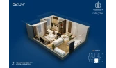 1-xonali xonadon 52 m² 11/12 qavat | Sokin hayot Turar-joy majmuasi 1-xonali xonadon 52 m² 11/12 qavat | Sokin hayot Turar-joy majmuasi