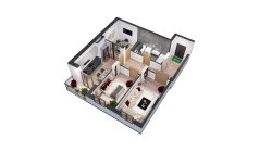 2-xonali xonadon 67.92 m²  8/10 qavat | YANGIOBOD RESIDENCE Turar-joy majmuasi