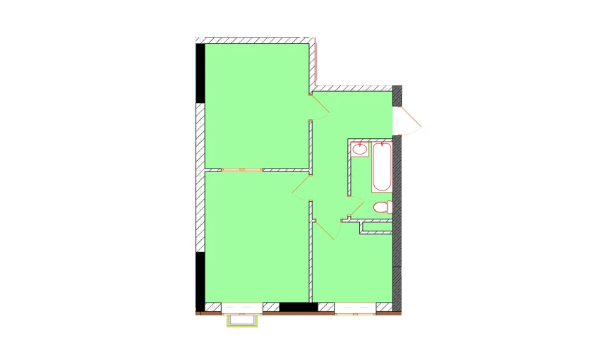 2-комнатная квартира 50.3 м²  7/9 этаж | Жилой комплекс Uchtepa Avenue