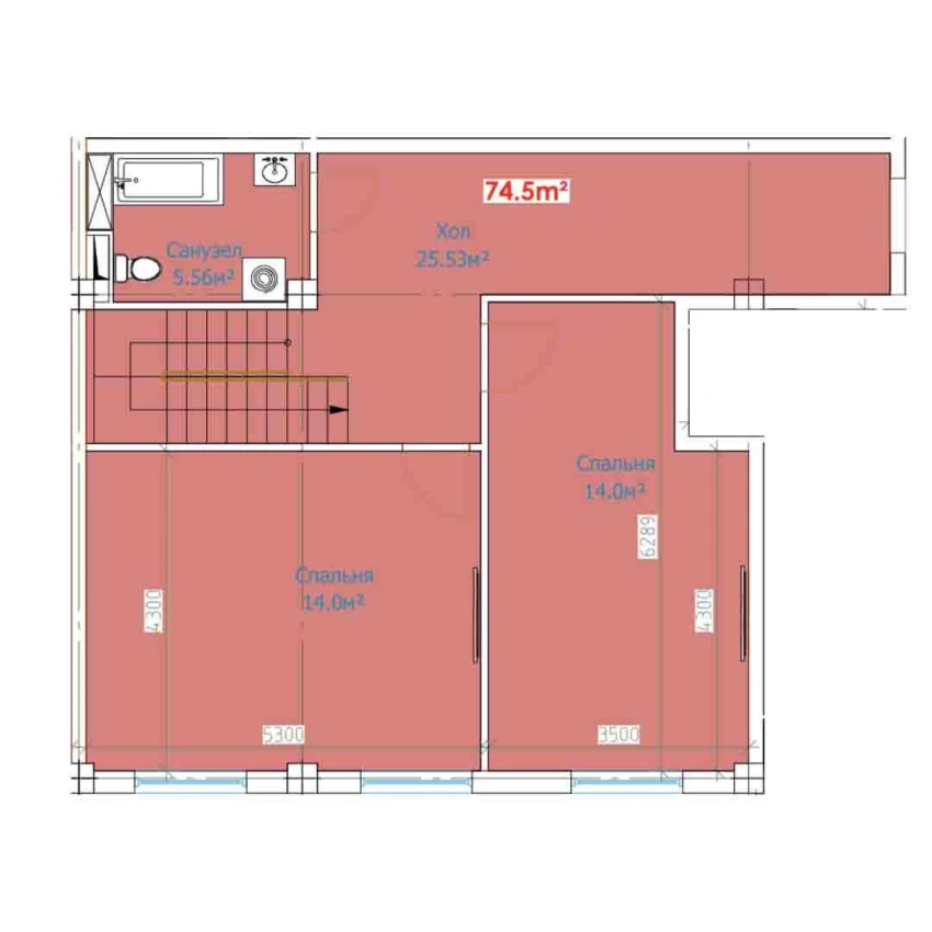 1-xonali xonadon 147.16 m²  1/9 qavat | YANGI AVLOD Turar-joy majmuasi