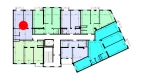 1-xonali xonadon 55.5 m²  8/10 qavat | Ko'kcha-Oqtepa Turar-joy majmuasi