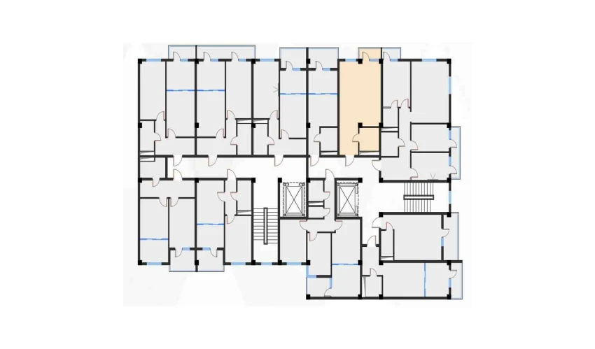 1-xonali xonadon 36.97 m²  6/7 qavat | Bochka Resort Turar-joy majmuasi