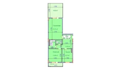 2-комн. квартира 81.12 м²  2/9 этаж | Жилой комплекс SHAYX-UL OLAM