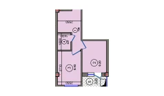 1-комн. квартира 32 м²  5/10 этаж | Жилой комплекс Qibray City