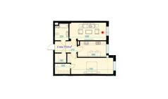 2-xonali xonadon 79.8 m²  1/7 qavat | Rohat Turar-joy majmuasi