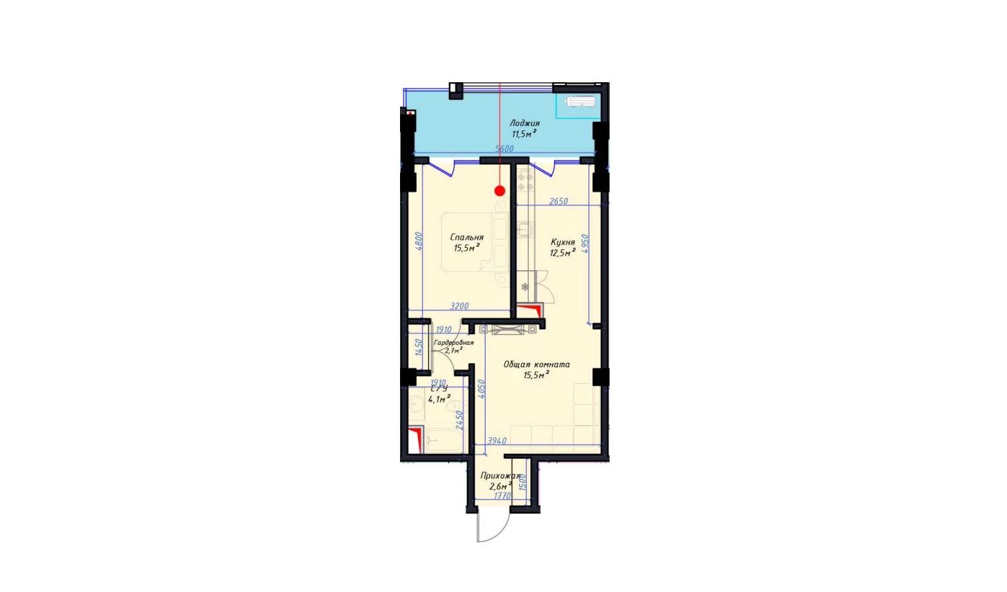 2-xonali xonadon 63.7 m² 7/14 qavat | Avia Palace Turar-joy majmuasi 2-xonali xonadon 63.7 m² 7/14 qavat | Avia Palace Turar-joy majmuasi