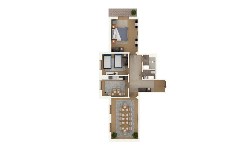 3-xonali xonadon 89.82 m²  10/13 qavat | Al-Qasr Turar-joy majmuasi