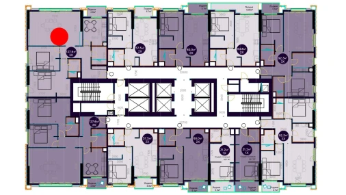 3-комнатная квартира 127.6 м²  17/20 этаж | Жилой комплекс Central Avenue
