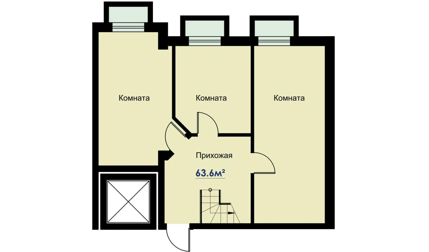 3-xonali xonadon 133.2 m²  1/6 qavat | CHOSHTEPA GARDEN Turar-joy majmuasi