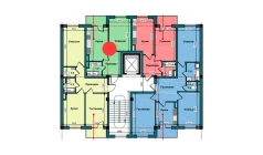 1-комн. квартира 42.8 м²  3/9 этаж | Жилой комплекс NUR BARAKA