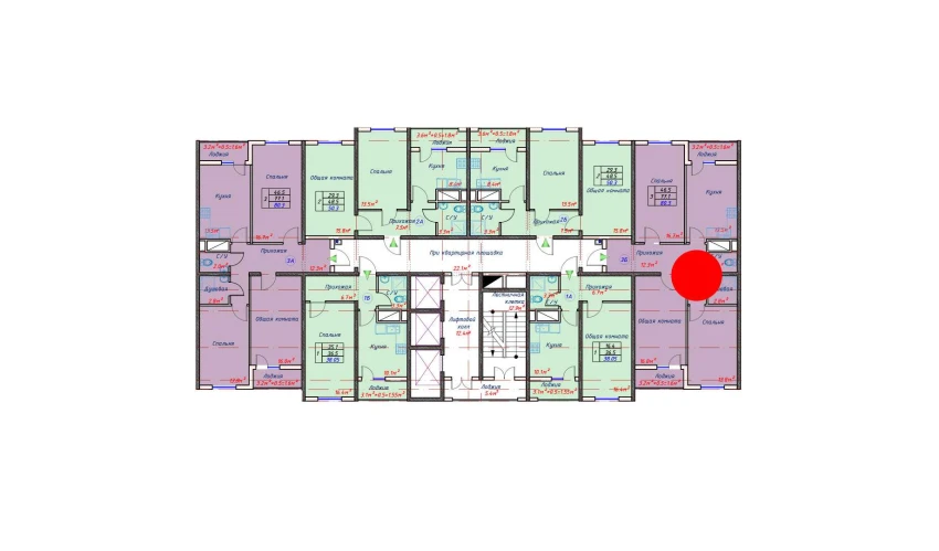 3-комнатная квартира 80.3 м²  9/16 этаж | Жилой комплекс TRINITY