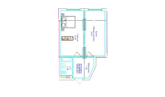 1-комн. квартира 45.95 м²  12/17 этаж | Жилой комплекс UCHTEPA CITY