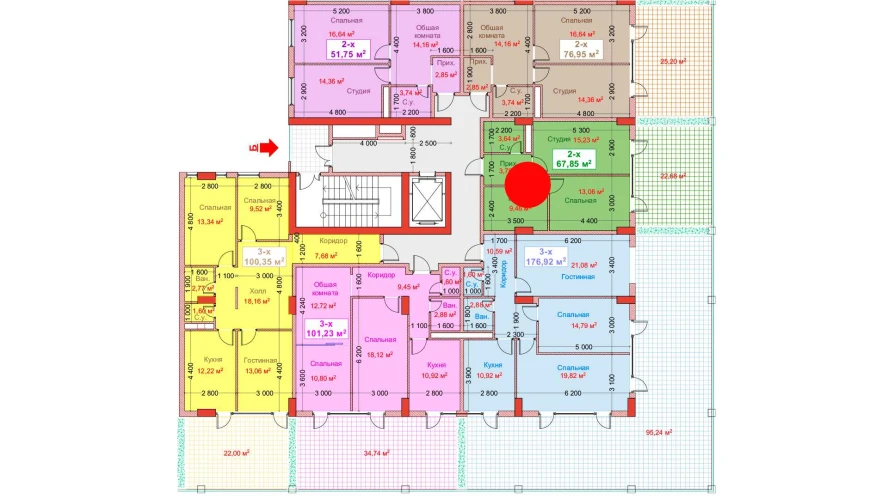2-xonali xonadon 67.85 m² 2/8 qavat | CAPITAL AVENUE Turar-joy majmuasi 2-xonali xonadon 67.85 m² 2/8 qavat | CAPITAL AVENUE Turar-joy majmuasi