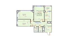 3-комн. квартира 98.2 м²  12/16 этаж | Жилой комплекс Sam House (Qora Suv)