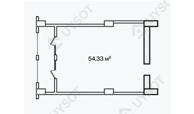 2-xonali xonadon 54.33 m²  15/16 qavat | NEOM TOWER Turar-joy majmuasi