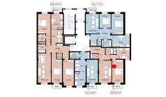 2-xonali xonadon 58.37 m²  4/10 qavat | Ko'kcha-Oqtepa Turar-joy majmuasi