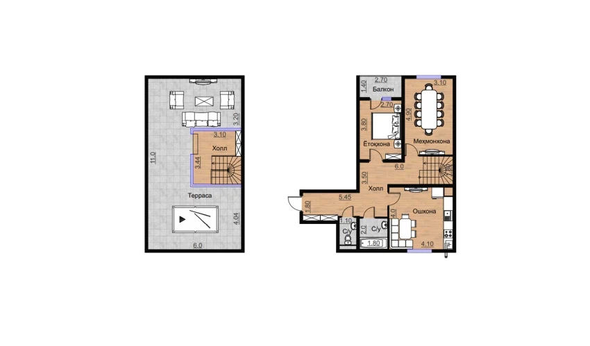 2-комнатная квартира 148.3 м²  16/16 этаж | Жилой комплекс BRILLIANT