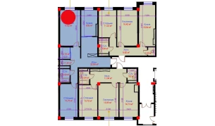 2-xonali xonadon 70.77 m²  10/10 qavat | Ko'kcha-Oqtepa Turar-joy majmuasi