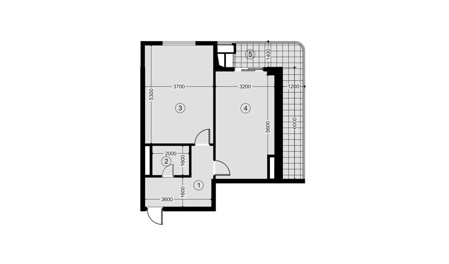 2-xonali xonadon 58.1 m²  8/12 qavat | NAVRUZ GROUP Turar-joy majmuasi