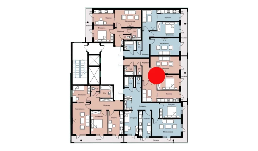 2-комнатная квартира 58.74 м²  1/16 этаж | Жилой комплекс SOKIN DIYOR