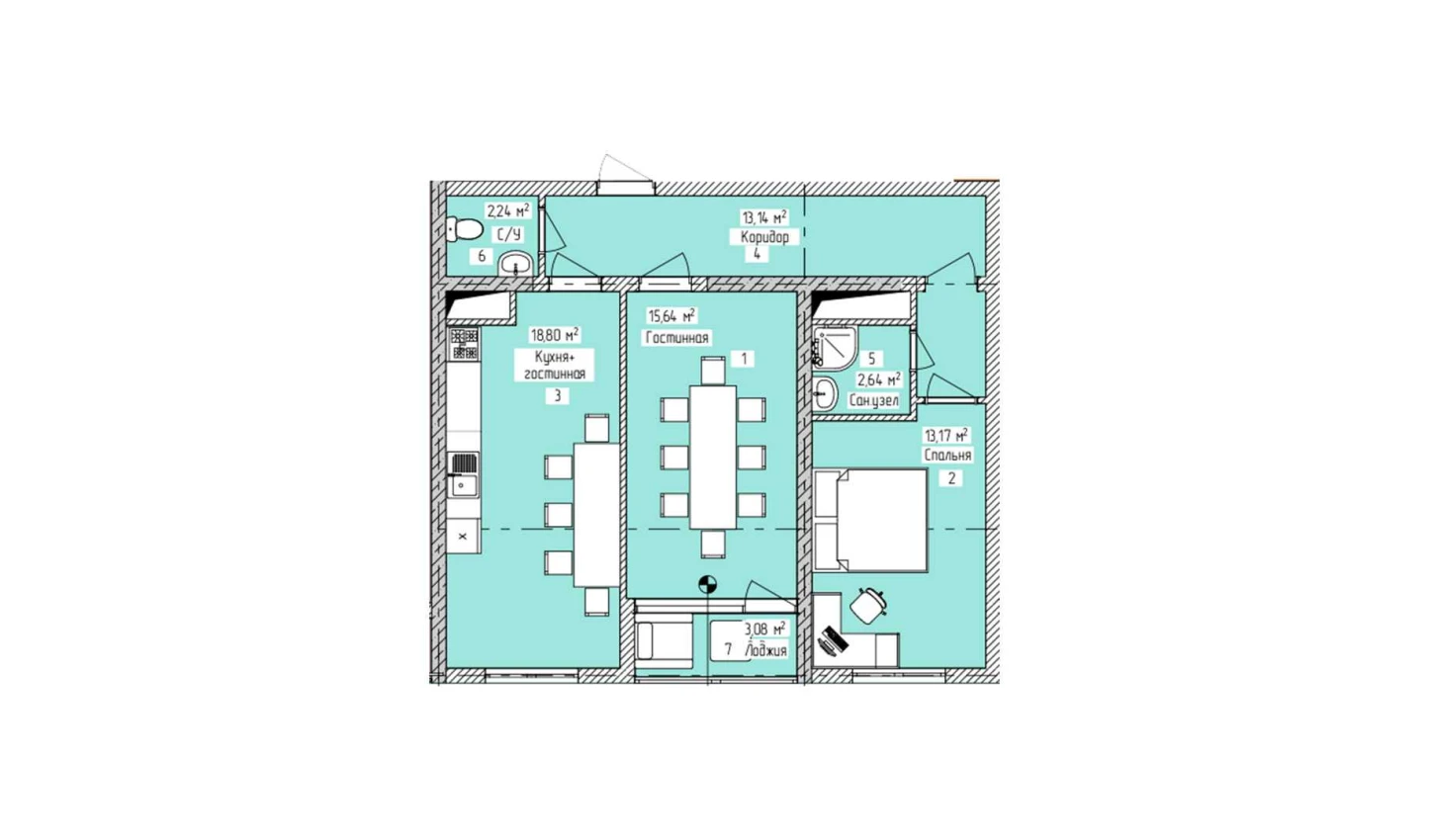 3-комн. квартира 68.71 м² 9/16 этаж | Жилой комплекс ELITE ECO CITY 3-комн. квартира 68.71 м² 9/16 этаж | Жилой комплекс ELITE ECO CITY