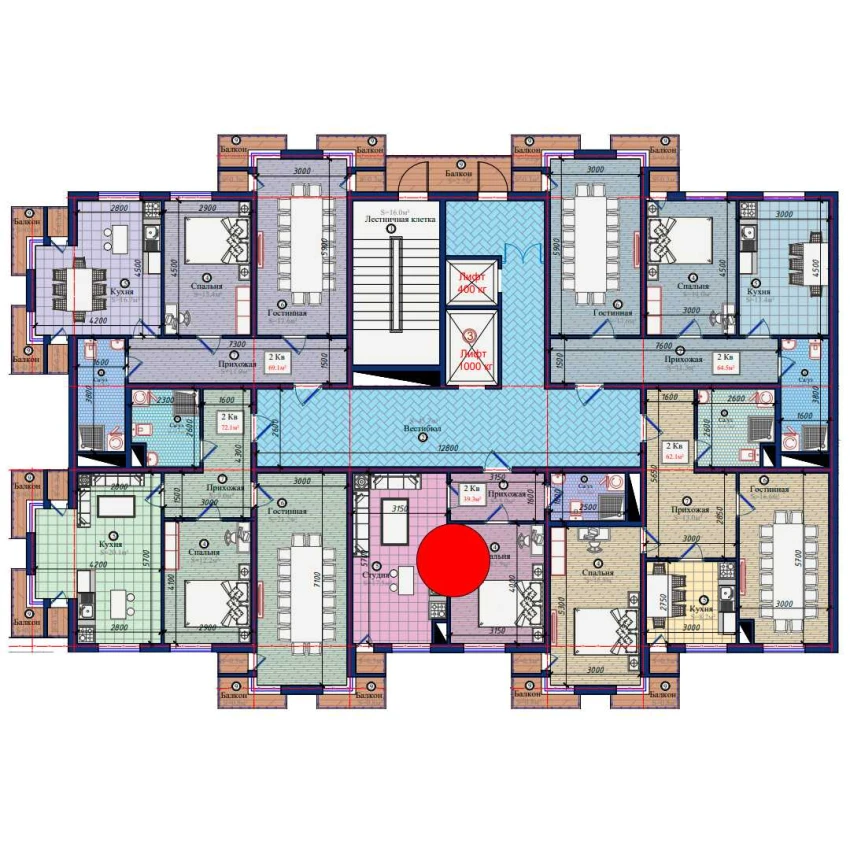 2-xonali xonadon 39.3 m² 4/10 qavat | NURAFSHON Turar-joy majmuasi 2-xonali xonadon 39.3 m² 4/10 qavat | NURAFSHON Turar-joy majmuasi