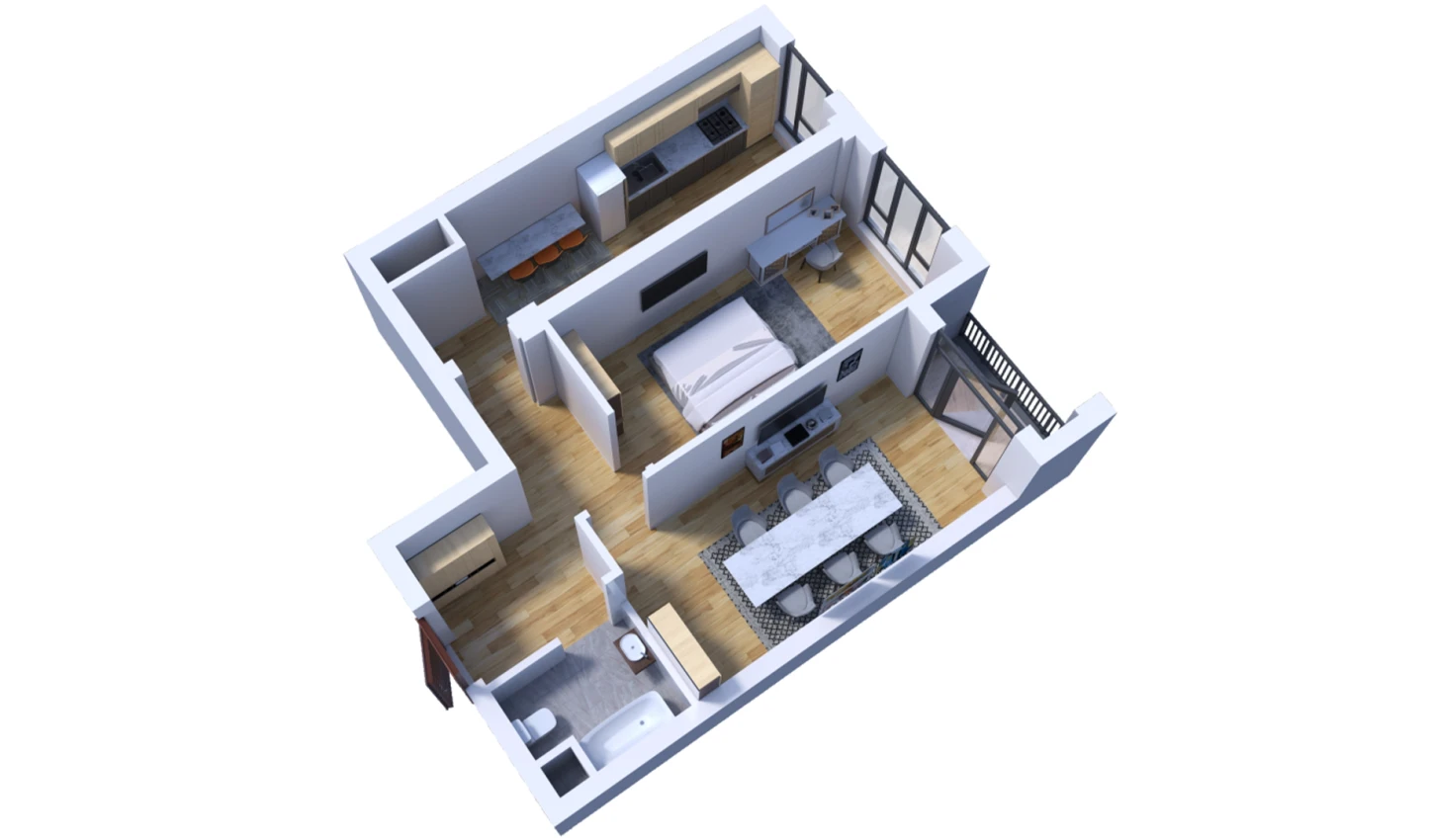 2-комн. квартира 66.6 м²  9/16 этаж | Жилой комплекс Musaffo