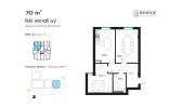 2-комн. квартира 70 м²  9/10 этаж | Жилой комплекс BRIDGE