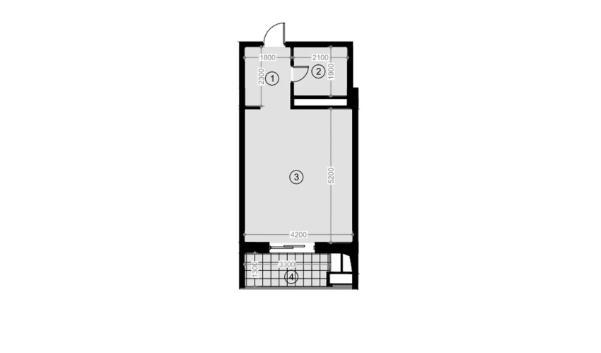 1-комнатная квартира 34.8 м²  6/12 этаж | Жилой комплекс NAVRUZ GROUP