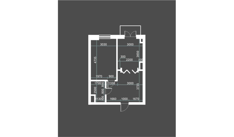 2-xonali xonadon 45.9 m²  8/12 qavat | Bunyodobod Turar-joy majmuasi