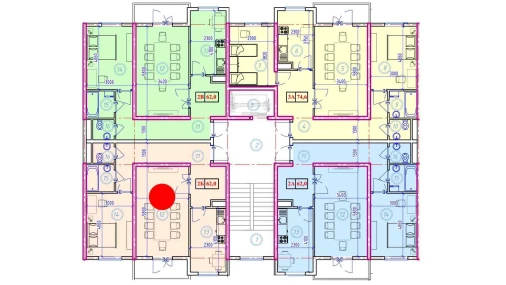 2-xonali xonadon 62 m²  8/9 qavat | Ahillik Turar-joy majmuasi