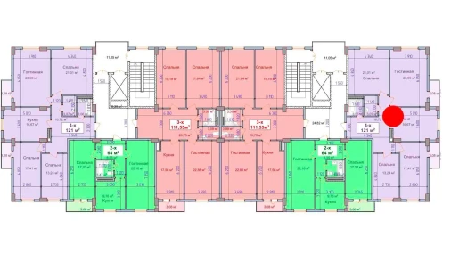 4-xonali xonadon 121 m²  9/9 qavat | SHAYX-UL OLAM Turar-joy majmuasi